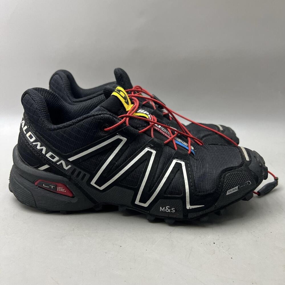 Salomon Speedcross 3 Trail Running Shoes Women Size 5 Black Comfort Low Sneakers